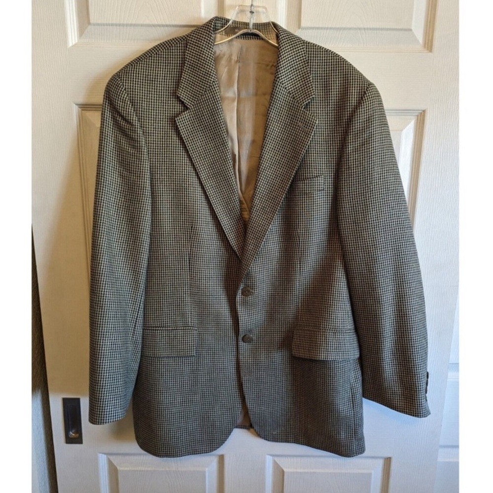 Men's Houndstooth Jacket - Black and White